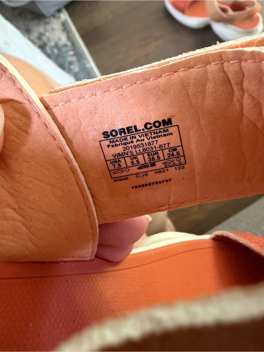 Sorel X Prana Explorer Blitz Stride Sandal Size 7.5 Orange - Picture 10 of 11